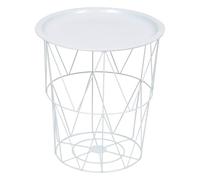 Atmosphera - Table d’appoint Kumi Blanc 40x37x37cm