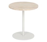 Atmosphera – Table d'appoint Celen – Travertin blanc – 40 x 45 cm