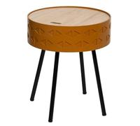 Atmosphera - Table d'appoint Coffre Shiro Moutarde