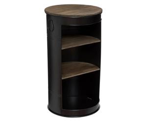 Atmosphera - Table d'appoint Diego - Noir - métal et Bois D50 cm