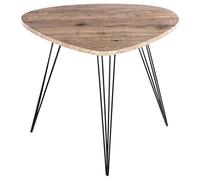 Atmosphera - Table d'appoint Neile 69x54x60 cm style industriel effet bois et métal noir pour salon