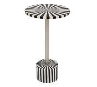 Atmosphera - Table d'appoint nema Noir et Blanc 36x36x58,5cm