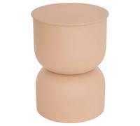 Table café en acier design totem Beige 31x31x42 cm
