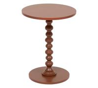 Atmosphera - Table d'Appoint Ronde Alix Terracotta - D 38 x H 50 cm, Pied en Bois Tourné - pour Salon, Chambre, Bout de Canapé