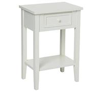 Atmosphera Table de chevet Charme blanc H67 cm