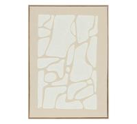Atmosphera - Tableau Mural en Relief Ziad - Beige, 50 x 70 cm, Motifs Abstraits 3D, Double Accroche - pour Salon, Chambre, Bureau