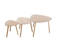 Atmosphera – Tables gigognes Mileo – Bois naturel – Lot de 3