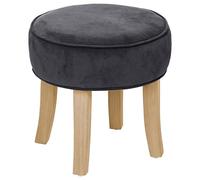 Atmosphera - Tabouret Adriel Gris en Velours