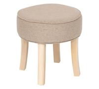 Atmosphera - Tabouret Adriel peuplier Beige d35x35cm