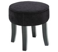 Atmosphera Tabouret Adriel - Velour - Noir