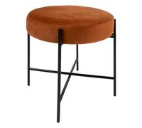 Atmosphera - Tabouret Arty Velours Ambre