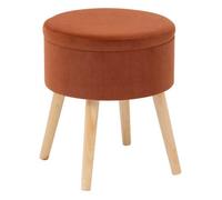 Atmosphera - Tabouret coffre en velours - Ambre