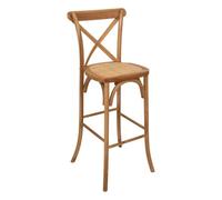 Atmosphera - Tabouret de Bar isak chêne Beige h110cm