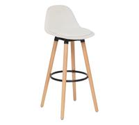 Atmosphera Tabouret de bar Maxon Tissu blanc H92,5 cm