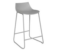 Atmosphera - Tabouret de Bar Otac Gris - H 82 cm, Assise 66 cm - Pieds Métal, Repose-Pieds - pour Cuisine, Îlot Central