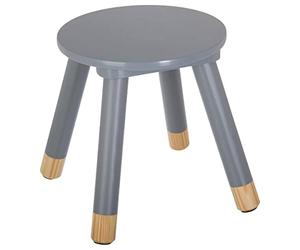Atmosphera Tabouret - Douceur - 26 x 26 x 26 cm Assise 24cm - Gris