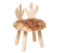 Atmosphera - Tabouret Enfant Cerf - Beige - Fausse Fourrure