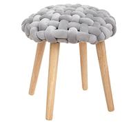 Atmosphera - Tabouret Tricot Gris