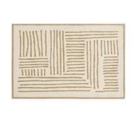 Atmosphera - Tapis Anita rectangulaire 100x150cm - Abstrait Lignes Beige