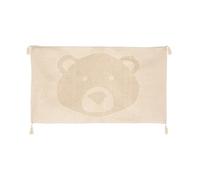 Atmosphera - Tapis de Chambre Ourson en Coton avec Effet 3D et Pompons 90 x 60 cm