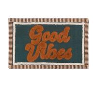 Atmosphera Tapis en coton Vintage 60x90 cm bleu canard