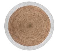Atmosphera - Tapis en Jute Bord Blanc D120 cm
