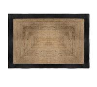 Tapis ""Kahi"" en jute bord noir 120x170cm - Atmosphera createur d'interieur