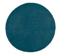 Atmosphera Créateur d'intérieur - Tapis Rond Imitation Fourrure "Doucea" 80cm Bleu Canard Bleu G