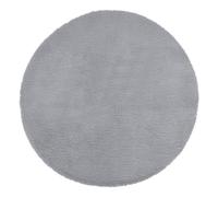 Atmosphera Créateur d'intérieur - Tapis Rond Imitation Fourrure "Doucea" 80cm Gris