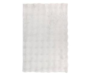 Atmosphera - Tapis Fausse Fourrure 3D zephy Blanc 90x60cm