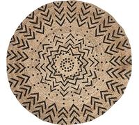 Atmosphera - Tapis Rond, en Jute, Ethnique, avec Deux Motifs Assortis, Ø 1200 mm