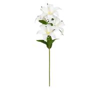 Tige de 4 lys artificielle ""Jago"" blanc H80cm - Atmosphera createur d'interieur