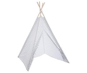 Atmosphera Tipi - 120 x 120 x 160 cm - Bois Polyester - Blanc Gris