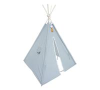 Atmosphera - Tipi pour Enfant Wapi Bleu - 120 x 160 cm - Toile Coton, Sac de Transport - Cabane de Jeu pour Chambre, Salon