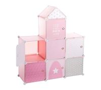 Atmosphera – Casiers de rangement enfant Château – Rose 96x109 cm
