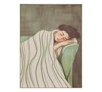 Atmosphera - Toile encadrée Mona carré 58x78cm Vert