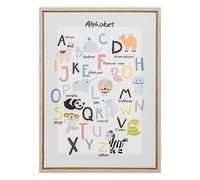 Atmosphera - Toile imprimée Alphabet en métal 30x40cm