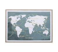 Atmosphera - Toile imprimée encadrée fanyo 70x50cm Bleu Emeraude