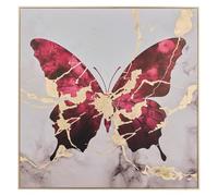 Atmosphera - Toile imprimée encadrée Hilo 60x60cm - Rose