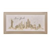 Atmosphera - Toile imprimée encadrée Marlow Noir et Blanc 116x58cm - New York