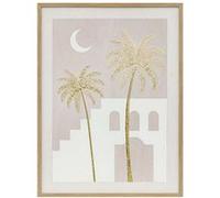 Atmosphera - Toile imprimée encadrée MEDINA - 45 x 60 cm - Beige et doré