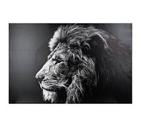 Créateur d'intérieur - Toile Imprimée "Lion" 78x118cm Noir & Blanc