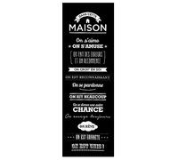 Atmosphera - Toile imprimée Maison - bois - noir - 30x90 cm