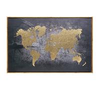 Toile imprimée Monde encadrée 58x88 Atmosphera Or G