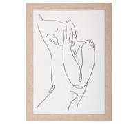 Atmosphera Toile Imprimée Visage Encadrée 50 x 70 cm Modèles Assortis