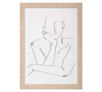 Atmosphera - Toile imprimée Visage encadrée 50x70 cm - Modèle 2