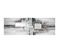 Atmosphera - Toile Peinte Abstrait Grise 150x50 cm - Modèle 1