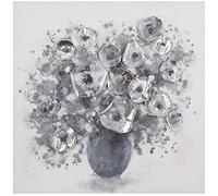 Atmosphera - Toile Peinte Bouquet 58x58 cm