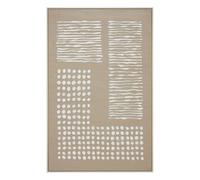 Atmosphera - Toile Peinte encadrée Farhan Beige Moyen 116x75cm