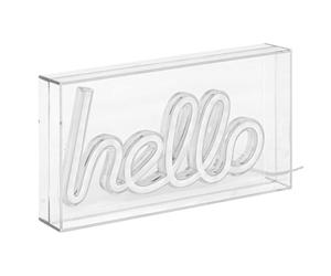 Atmosphera - Tube néon à poser led hello bleu l 23cm
